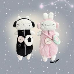수심 Music Meow Pouch(2 color) 뮤직 고양이 파우치 필통 키치 유니크