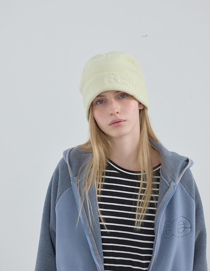 ENZO BLUES) Fleece Beanie (Lemon)