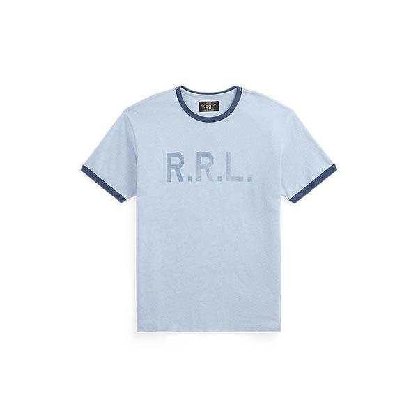 RRL 로고 저지 링어 티셔츠(MNRRTSH1N820175400)