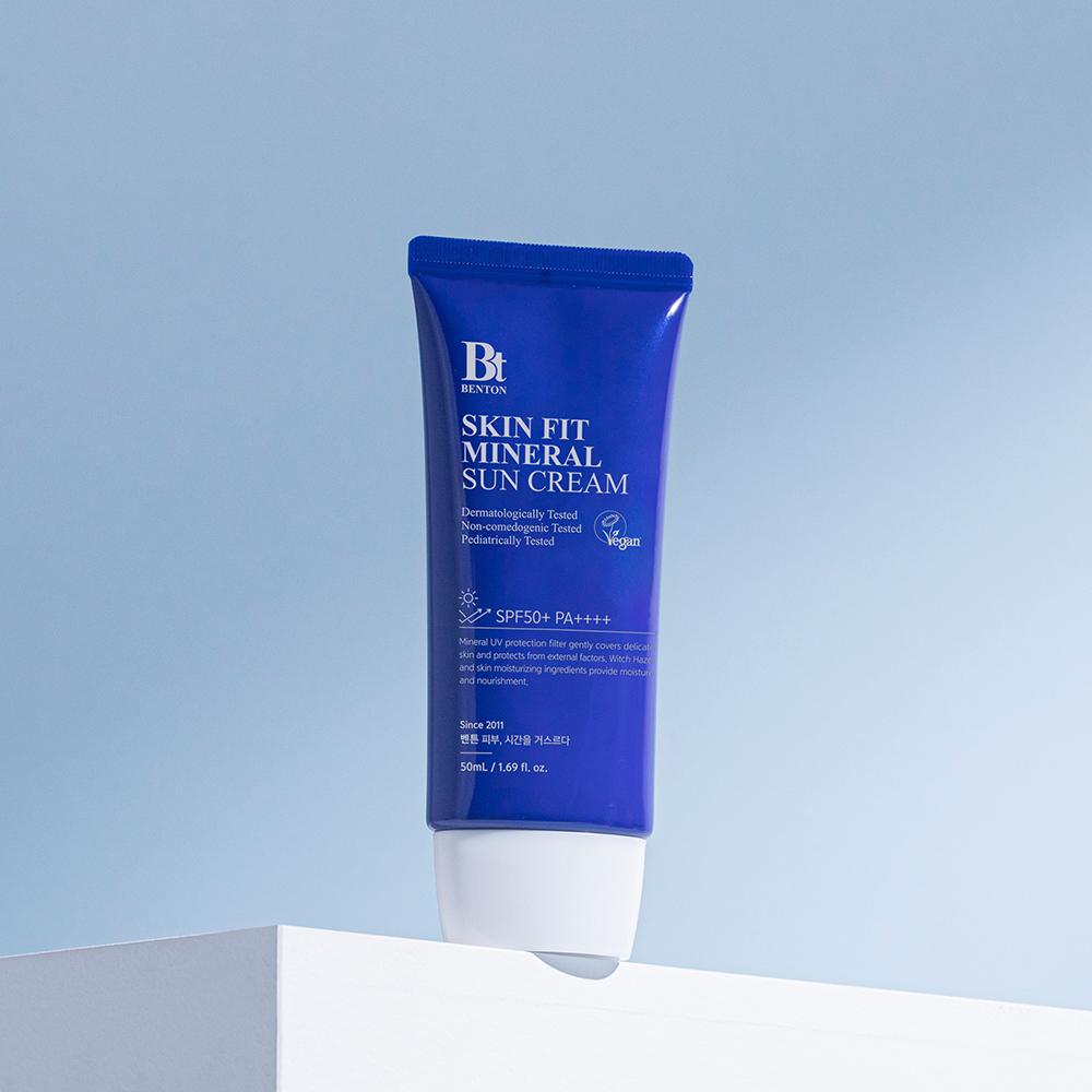 벤튼 스킨핏 미네랄 무기자차 톤업 선크림 50mL
