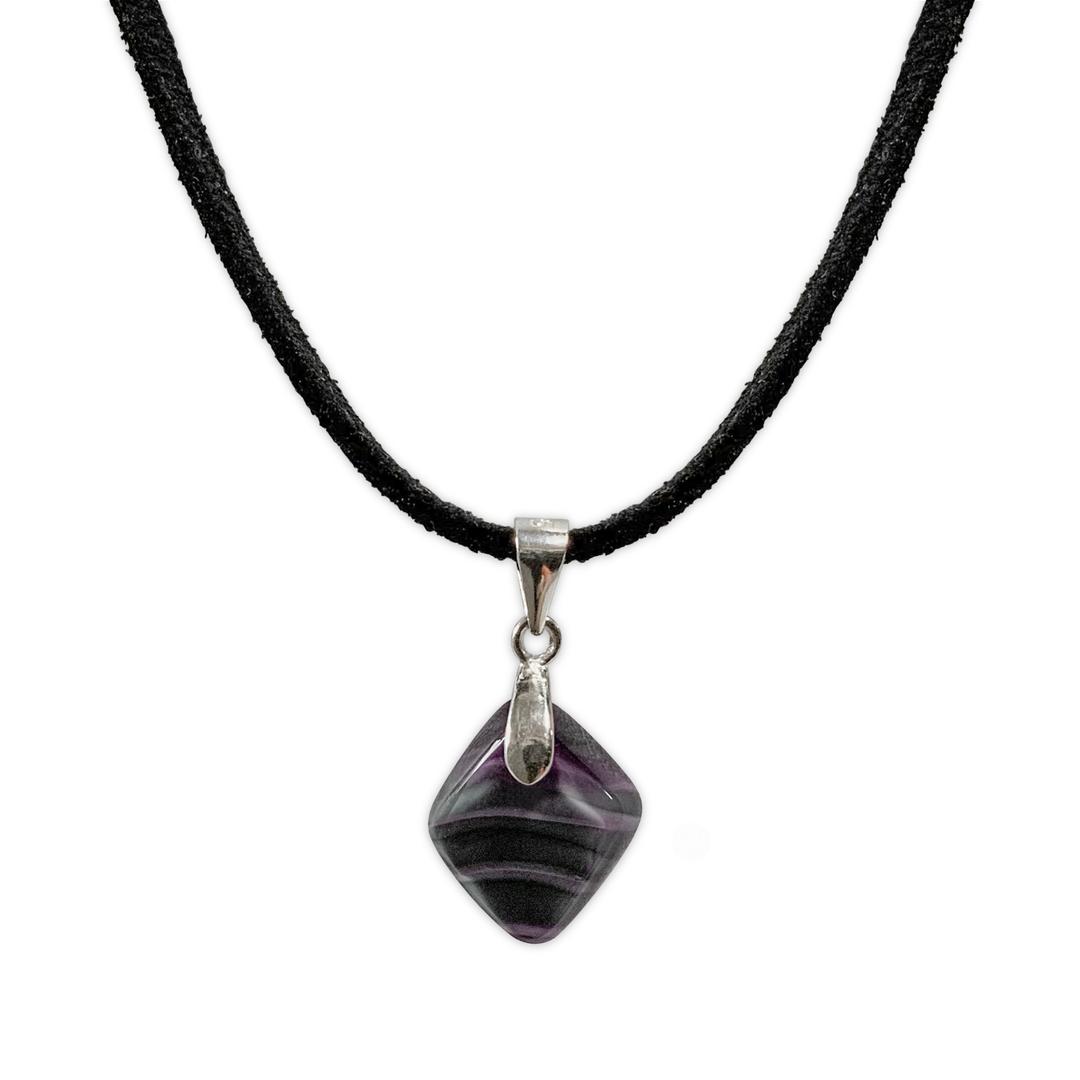 [ Silver 925 ] Black suede strap necklace