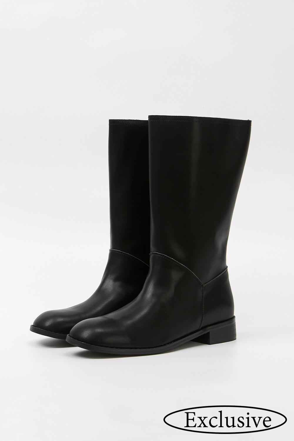 Jose cow leather middle boots