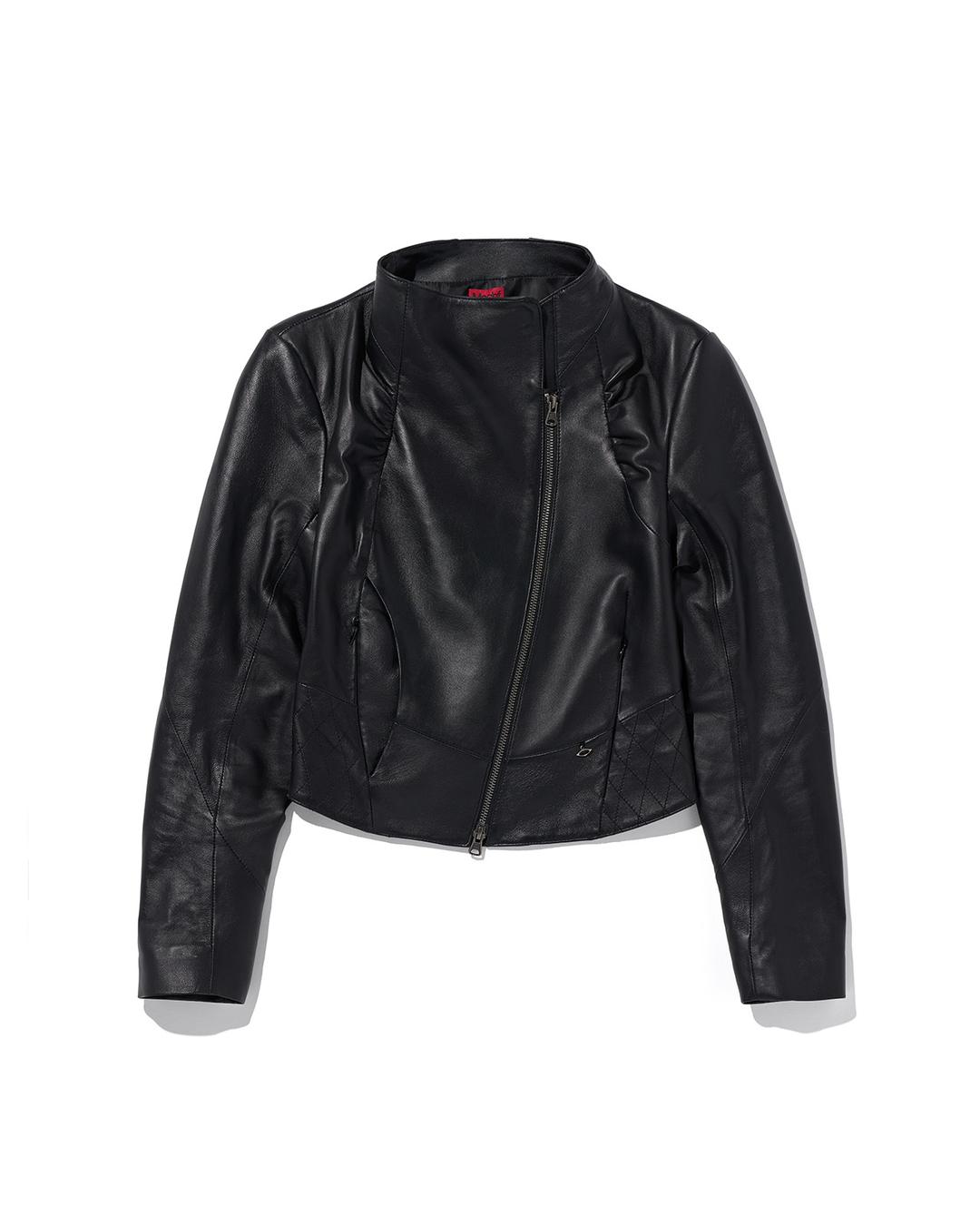 PELISSE LEATHER JACKET_BLACK
