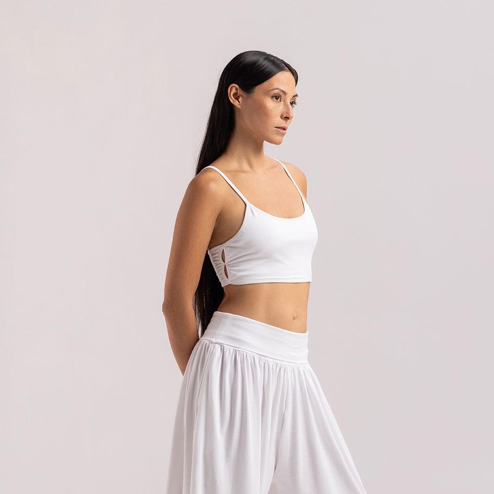 Double hole bra top_White
