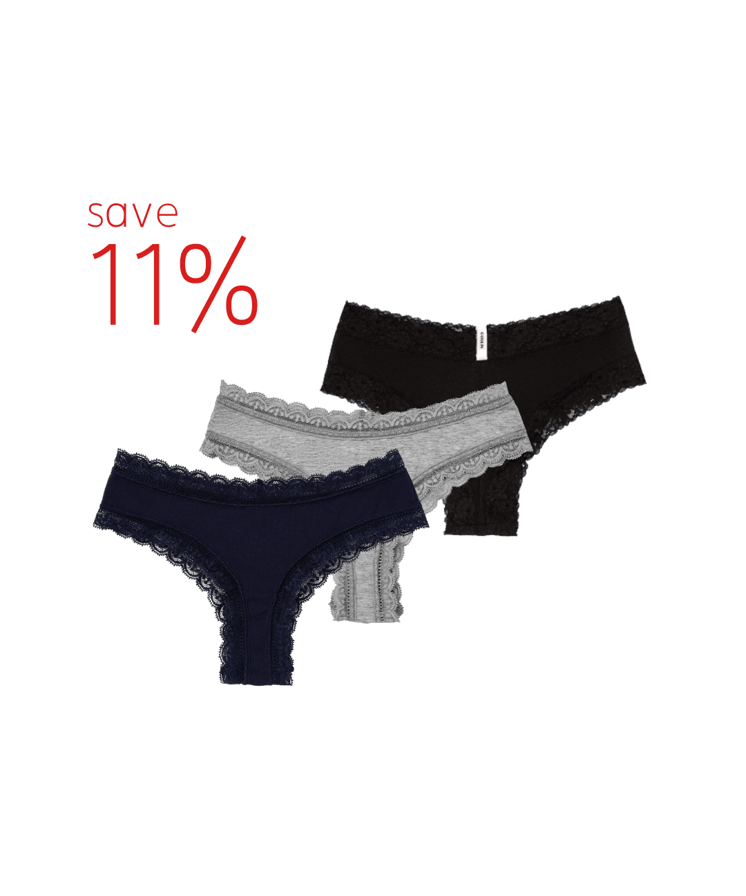 Midnight blue Set 레이스 치키 팬티 세트