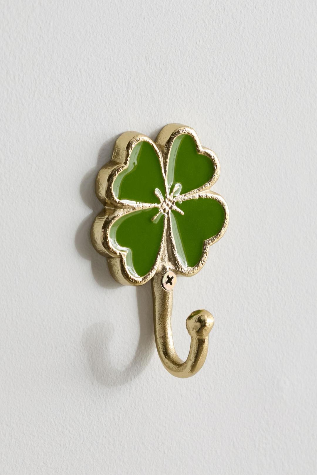 네잎 클로버 금속 벽걸이 후크