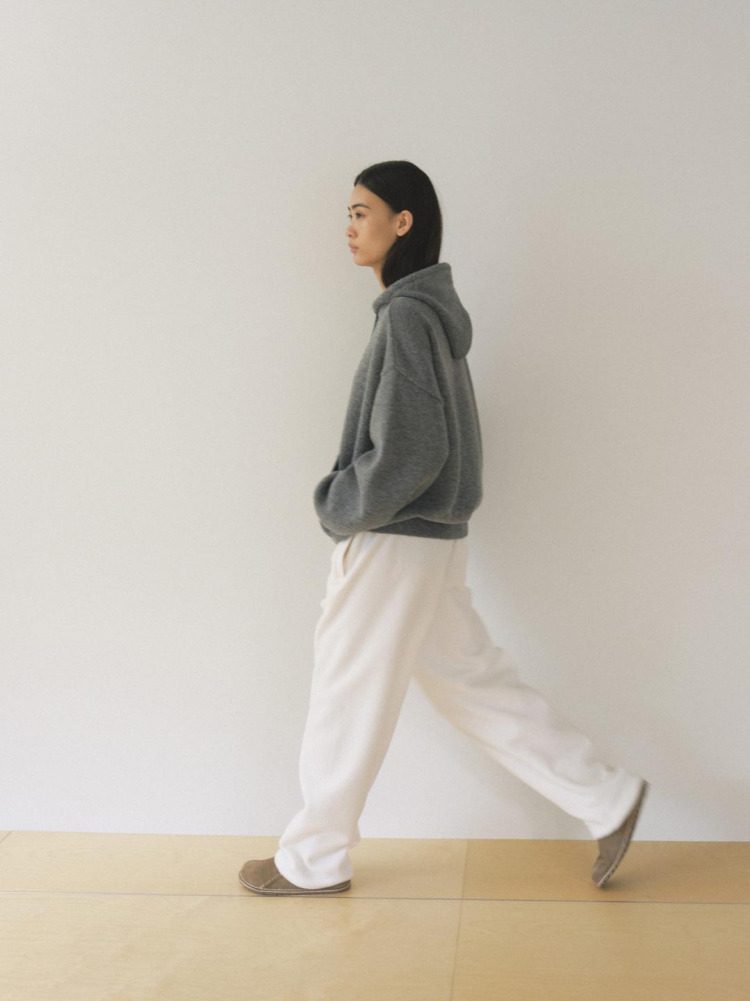 플리스 스트링 스웨트팬츠 - 아이보리