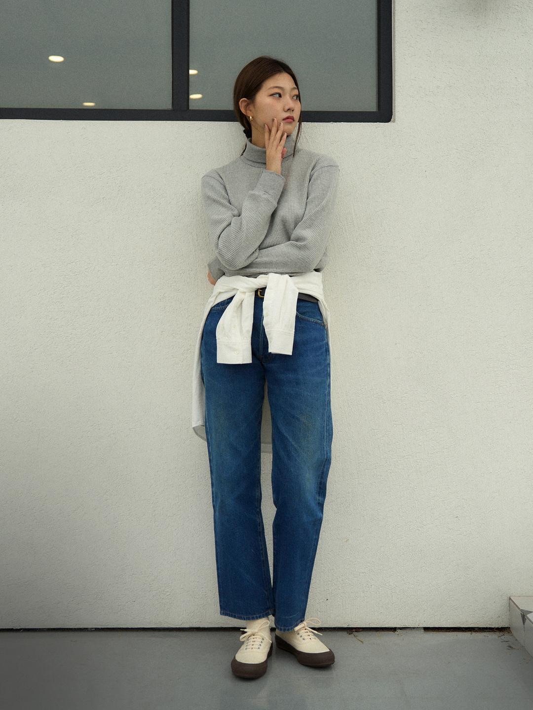 SALLY'S WAFFLE TURTLE TEE [ Heather Grey ] Special Color