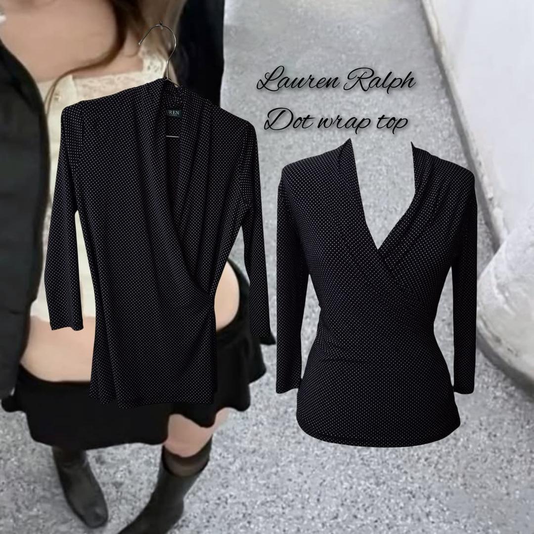 Lauren Ralph Dot wrap top | 후루츠패밀리