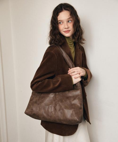 lotsyou_Heather Big Hobo Bag Brown