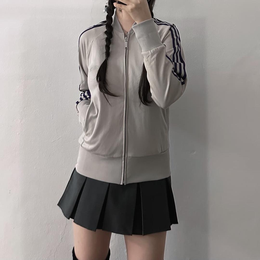 (M) 아디다스 그레이 퍼플 배색 져지 | 후루츠패밀리