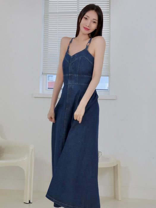 데님스모크원피스 딥블루 AD104