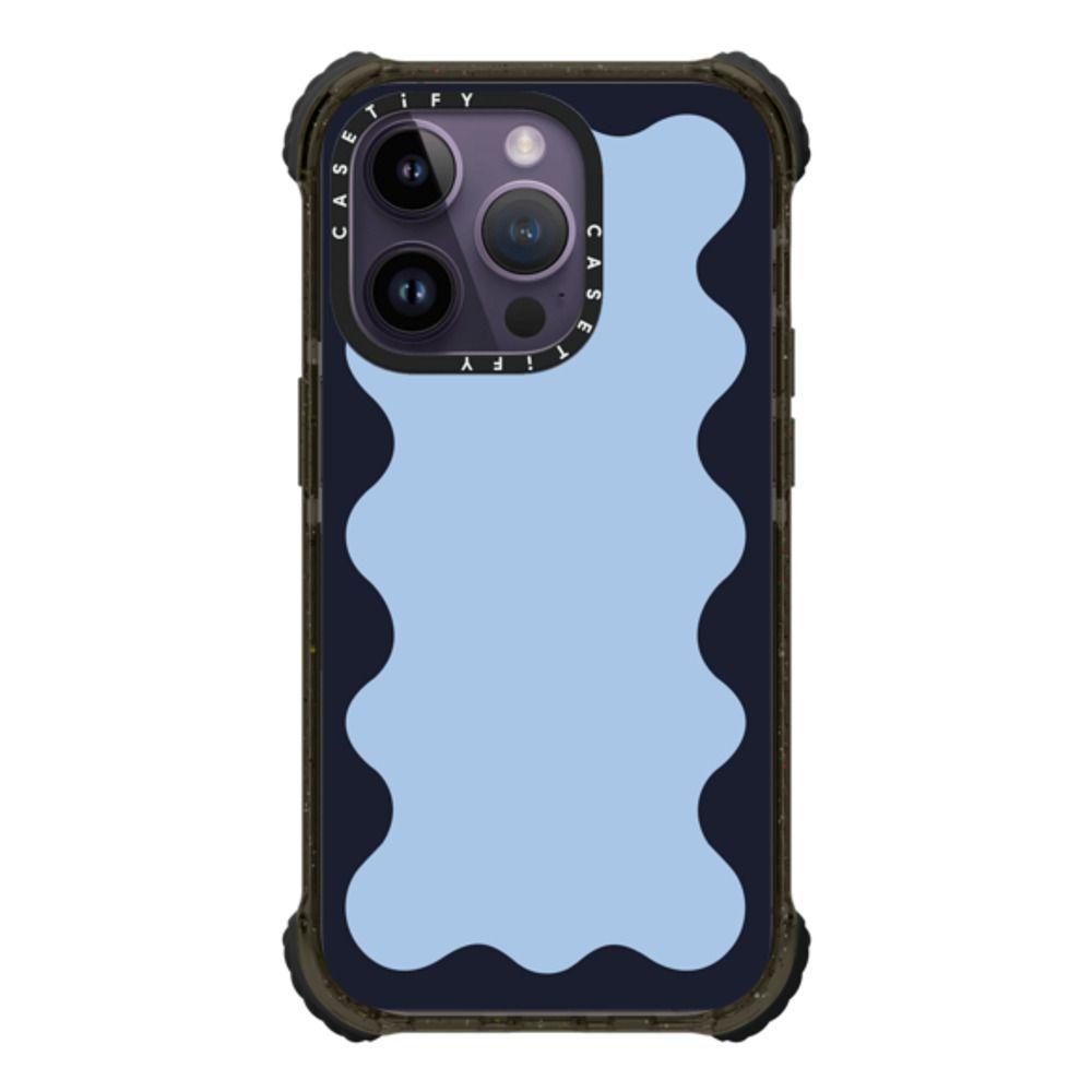Blue Background Wavy Border