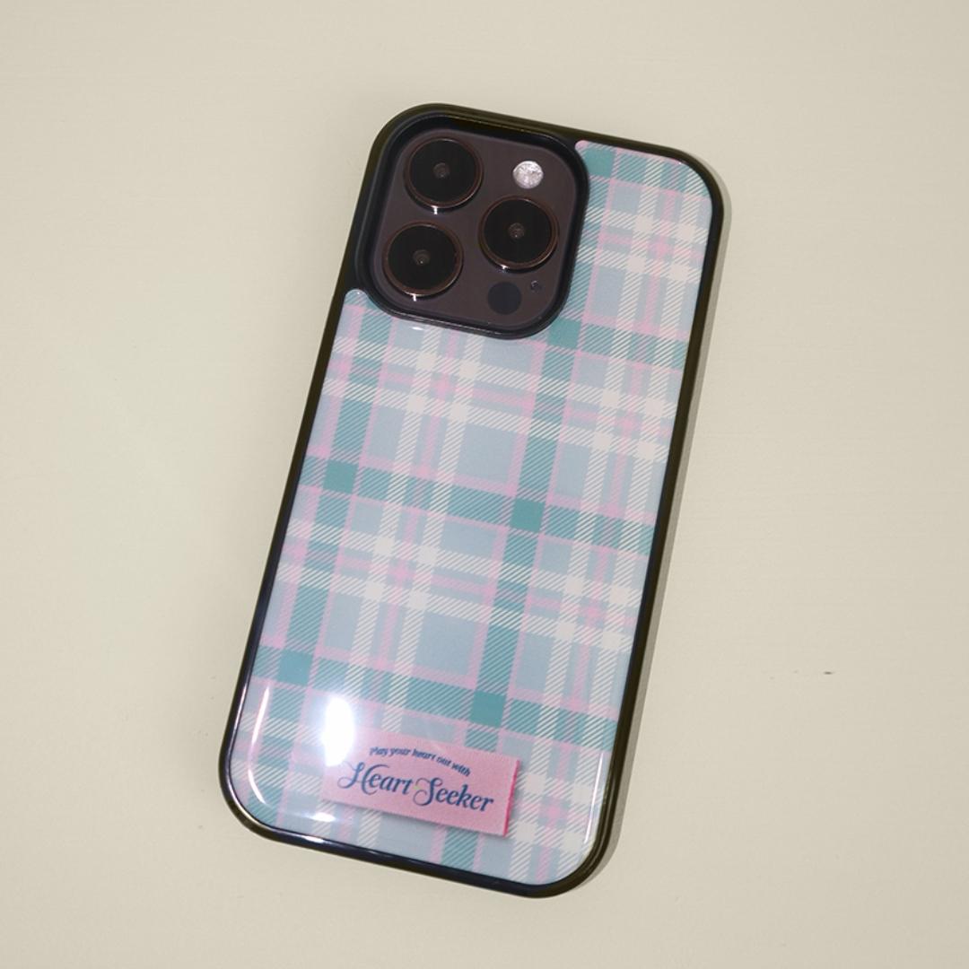 CHECK PATTERN EPOXY CASE (PINK)