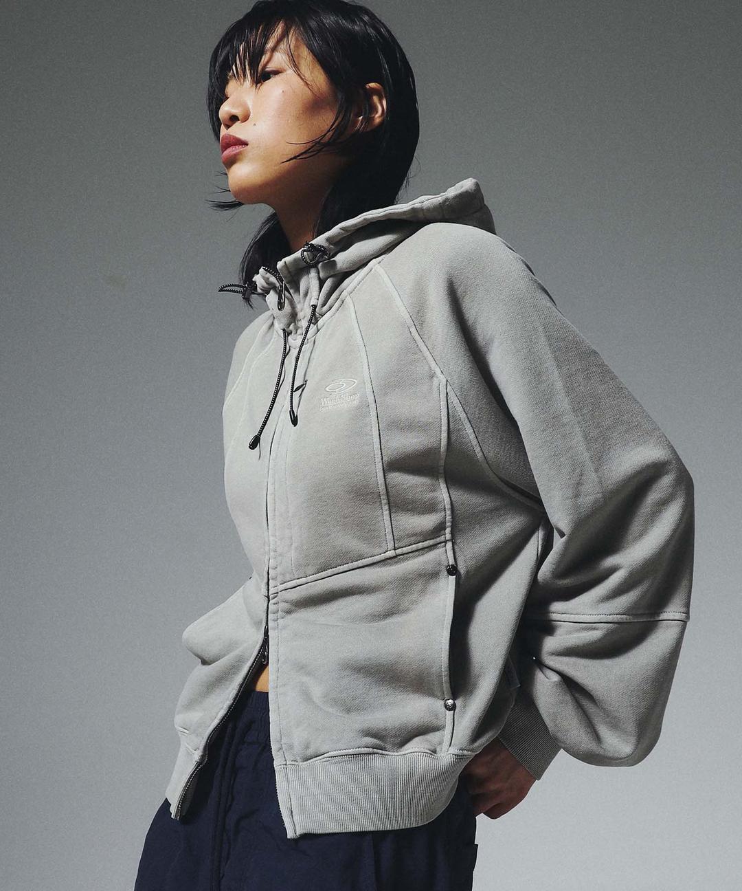 스미스 피그먼트 후드 집업 자켓 스카이 그레이