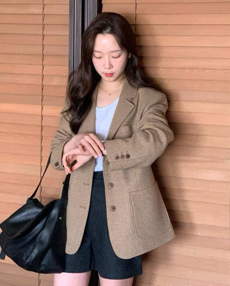 [당일] 버베인 스프링 울 보카시 자켓 (2color)