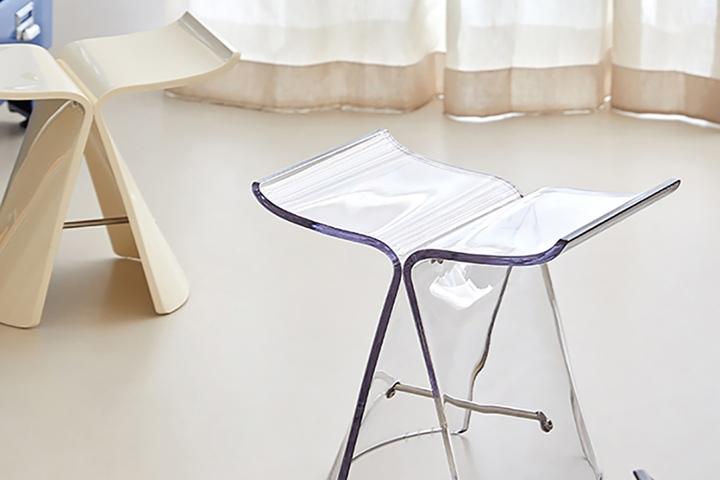 [해외] 버터플라이 아크릴 스툴 사이드 테이블 의자 4colors