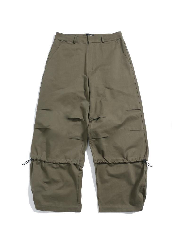 [BP2DISORDER] DUAL-TUCK STRING PANTS KHAKI