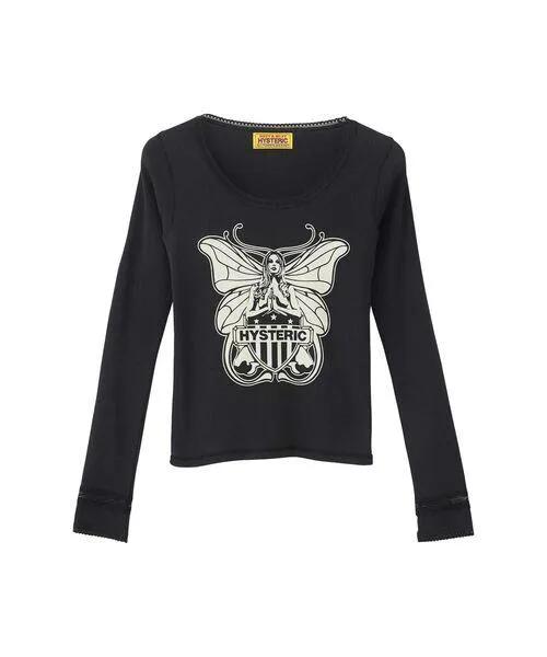 히스테릭글래머 LEVITATED GIRL 롱슬리브 티셔츠