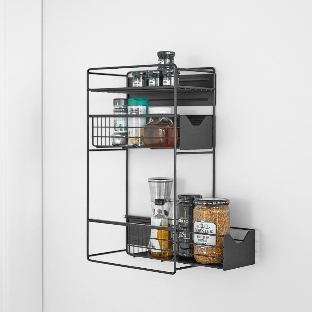 [NEW컬러 입고] 슬림 다용도 자석 선반 3단