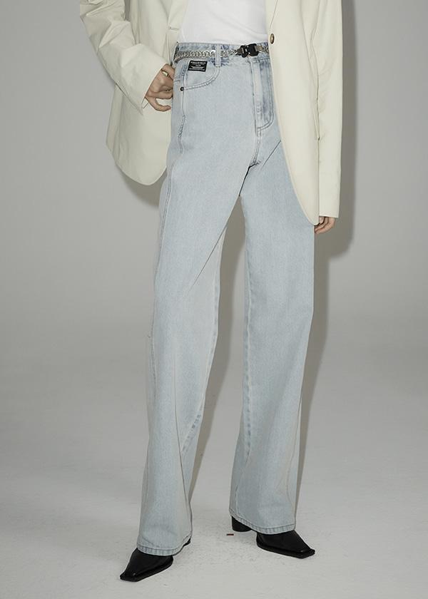 Signature Semi Wide Denim Pants_LIGHT BLUE
