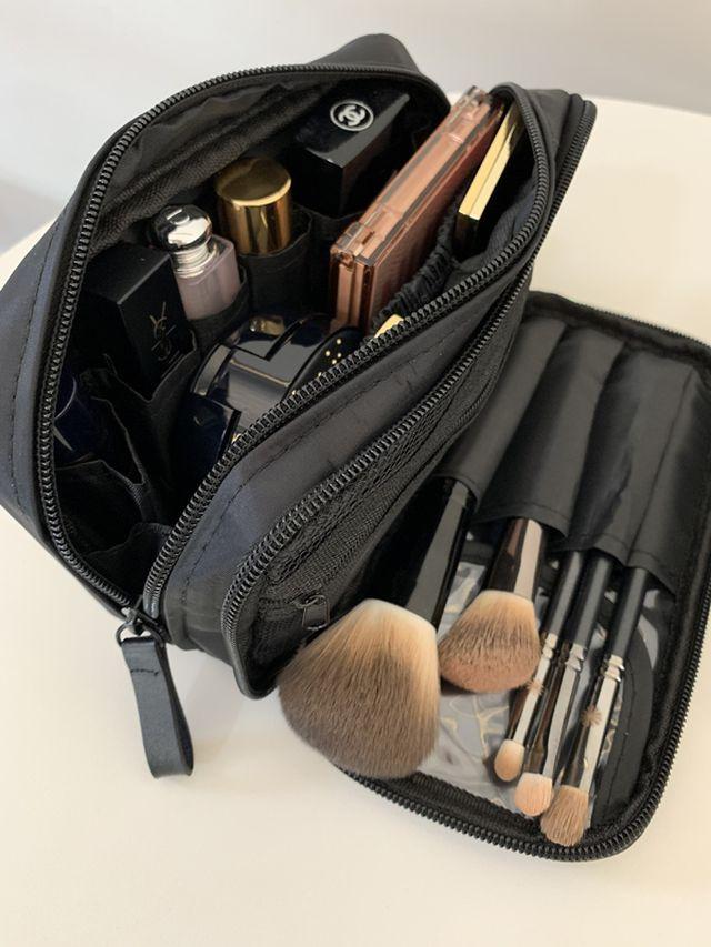 [1+1추가할인/완벽수납/완벽정리] 투포켓화장품파우치 여행용 데일리 휴대용파우치 메이크업 파우치 멀티파우치 메이크업케이스 화장품보관 뷰티파우치 방수파우치 생활방수