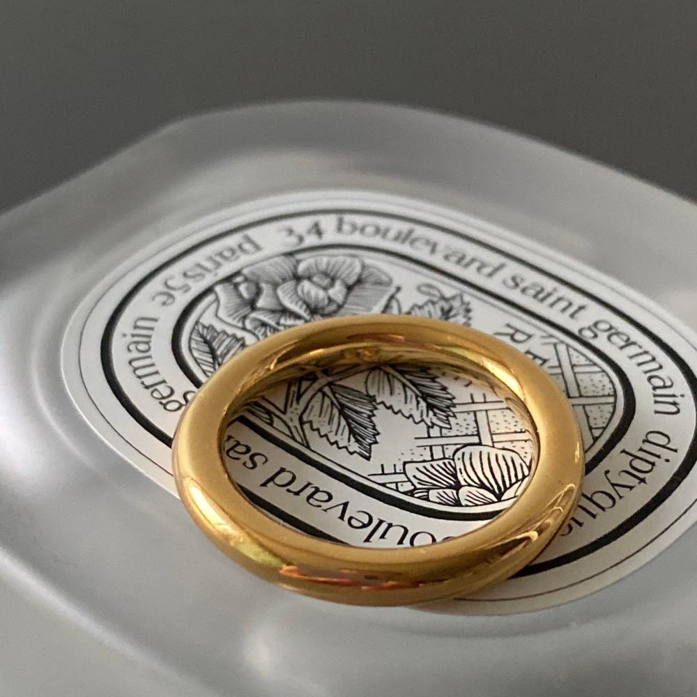 실버925 베이직 라운드 볼륨 링 반지