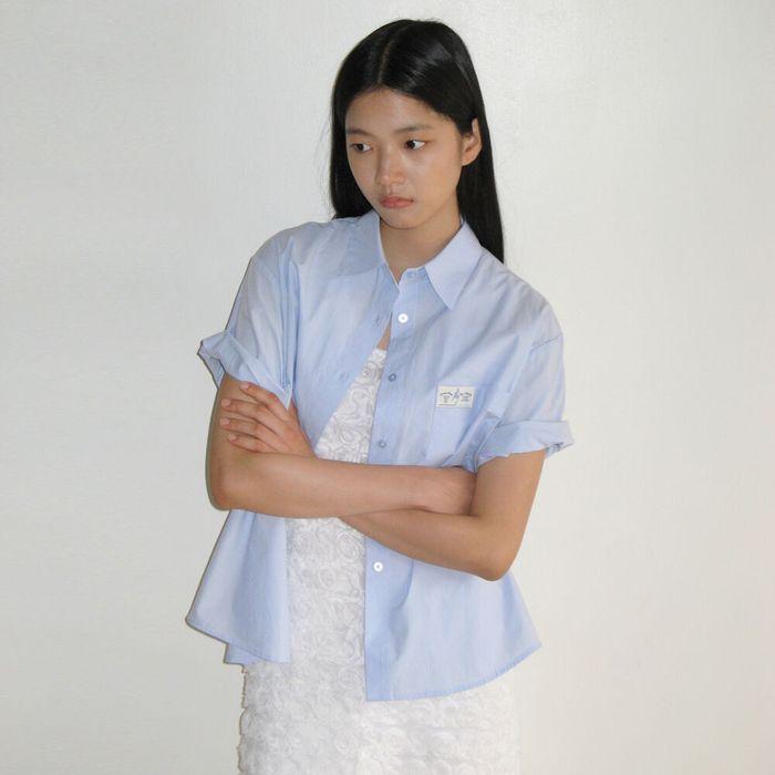 Half Sleeve Cotton Shirt (Sky Blue)