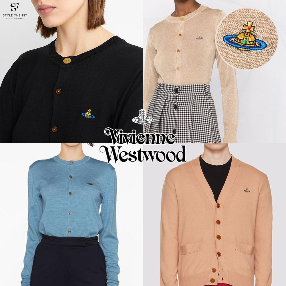비비안웨스트우드 가디건 베아 버진울 화이트라벨