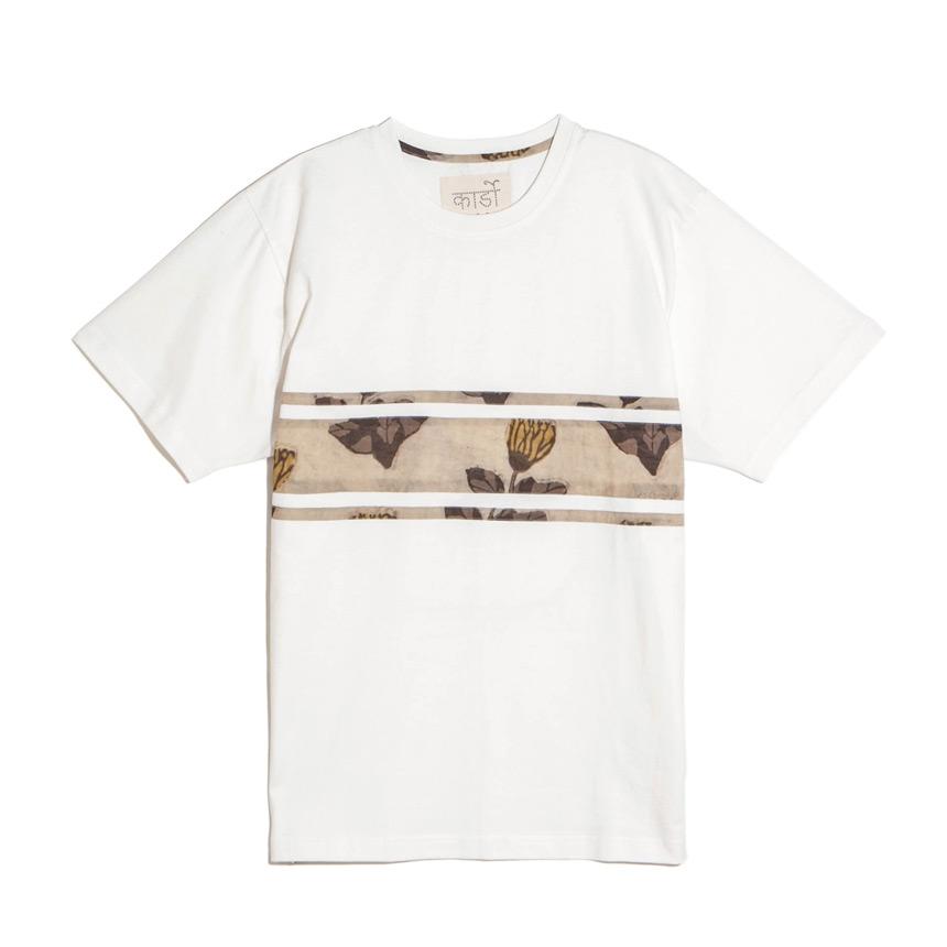 T3 Chest Patch T Shirt - Block Print BP100