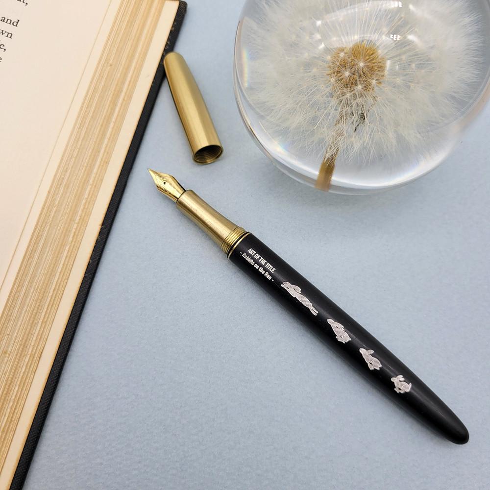 [아그네스마틴 NO-8710849] 만년필 각인 황동 우드 고급 만년필 선물용펜