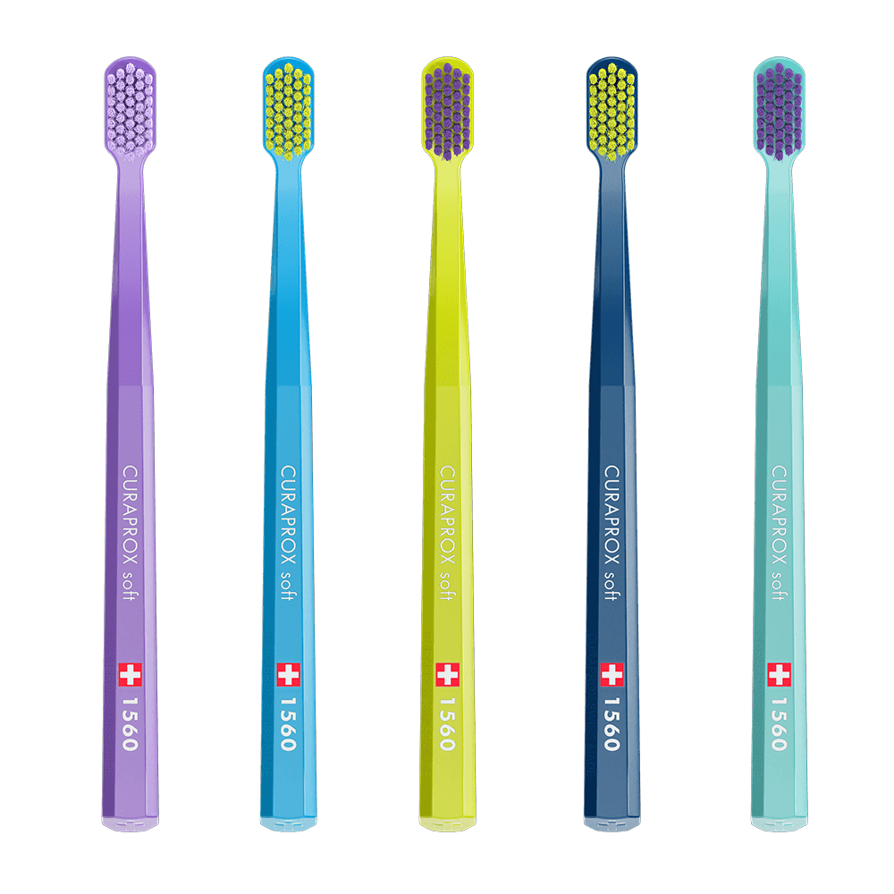 큐라덴 큐라프록스 CS1560 부드러운 초미세모 입문용 치석제거 잇몸칫솔 5개입