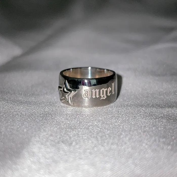 twin star letter ring
