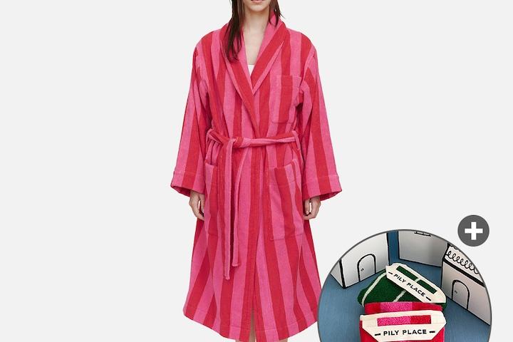 테리 가운 Terry Gown Pink Red