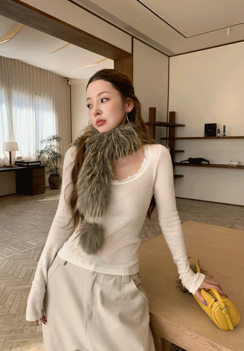 코유 레이스넥 니트(5671)