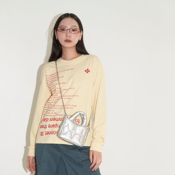 SONNET 18 LONG SLEEVE T-SHIRT / butter