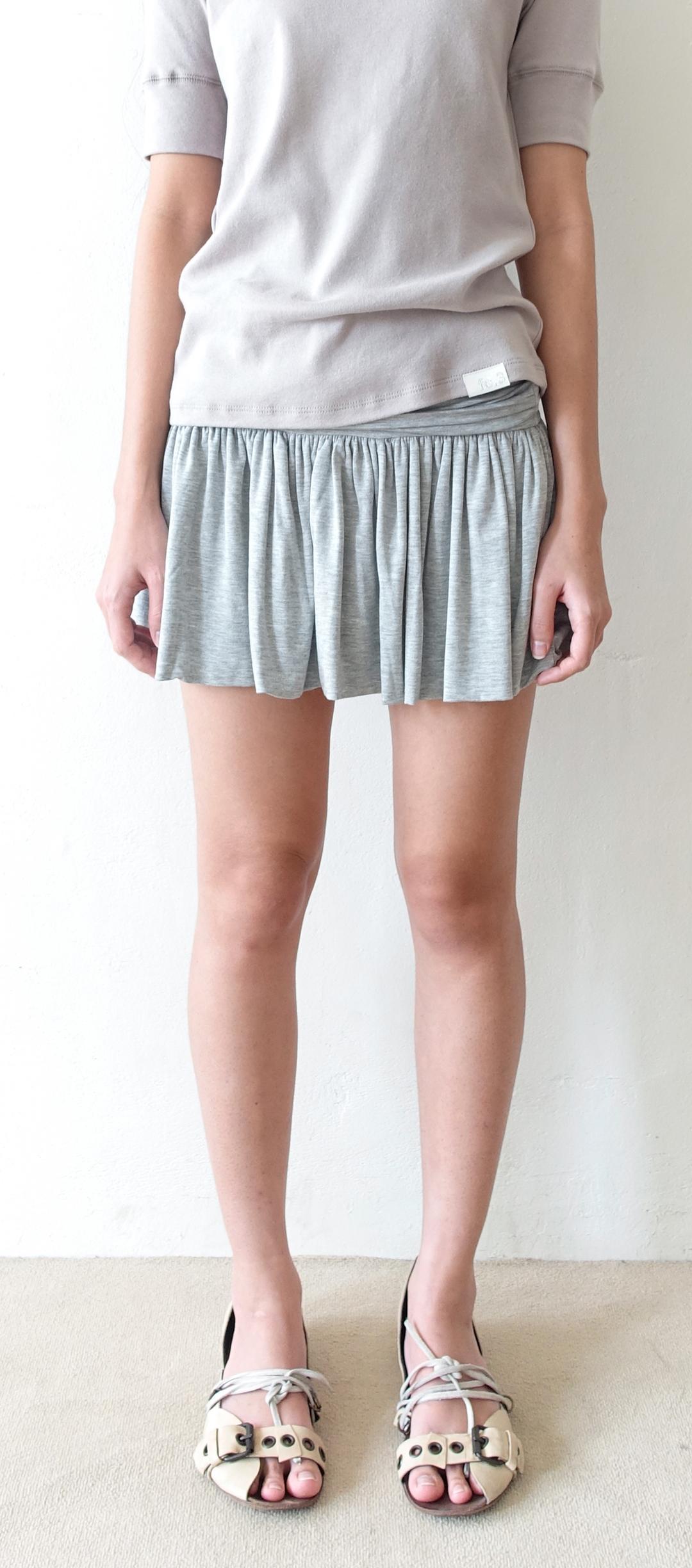 3차★[fe.3] yuzu skirt (melange grey)