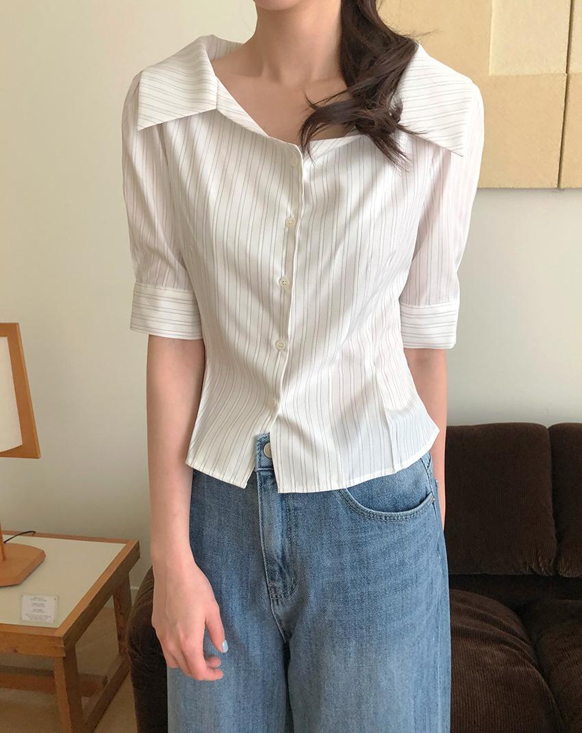 에델 카라 스트라이프 블라우스 3color!