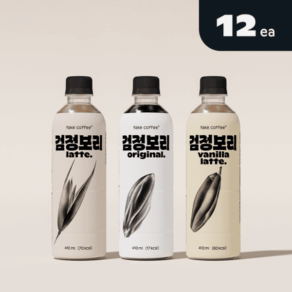 달차 검정보리 3종 410ml 12개입 - 무카페인/무설탕 커피대용 페이크커피