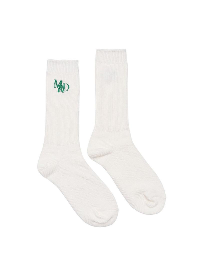 SOCKS MRD LOGO_WHITE GREEN