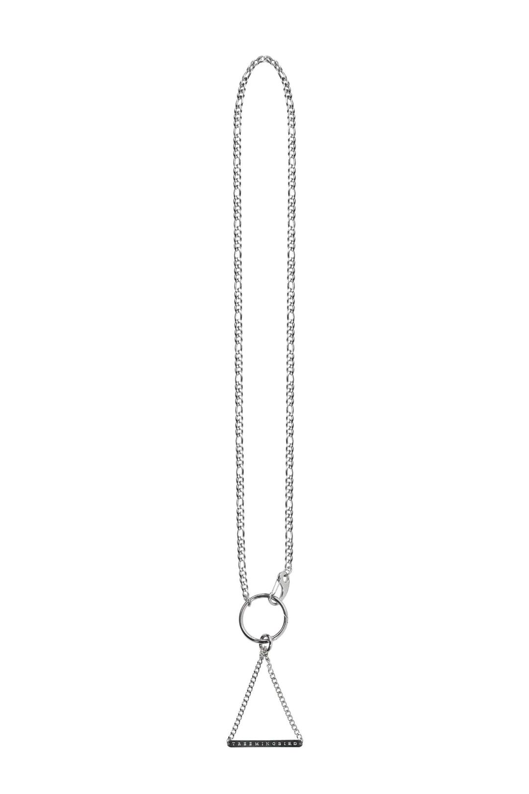 Triangle O ring Cross Body Chain [ Silver ]