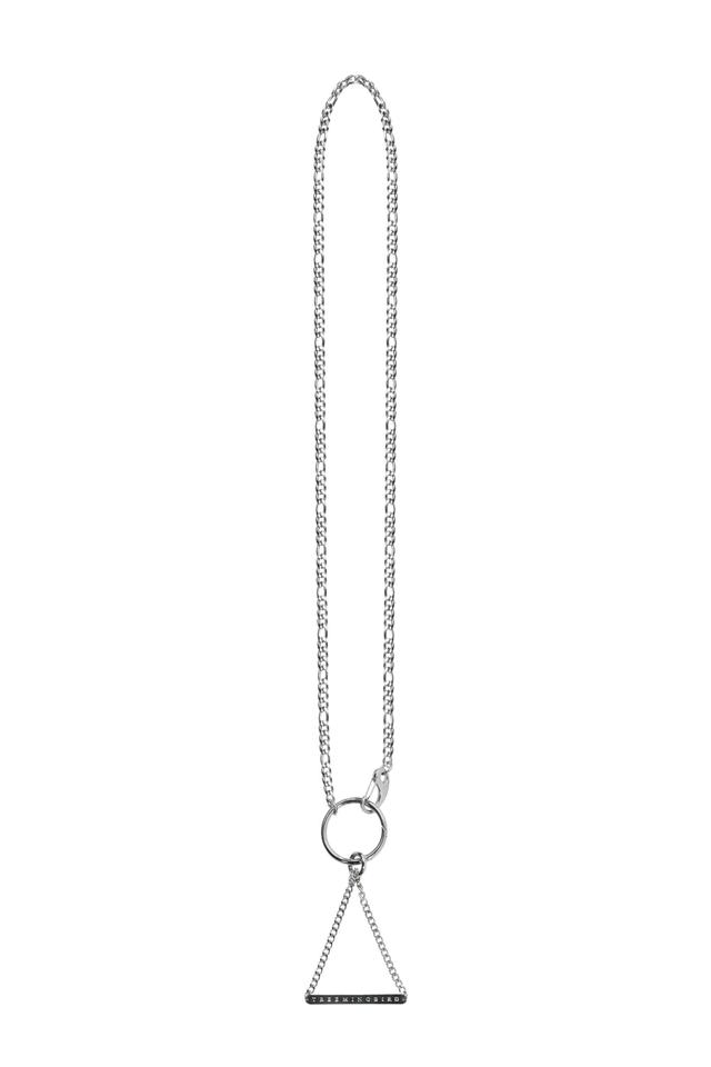 Triangle O ring Cross Body Chain [ Silver ]