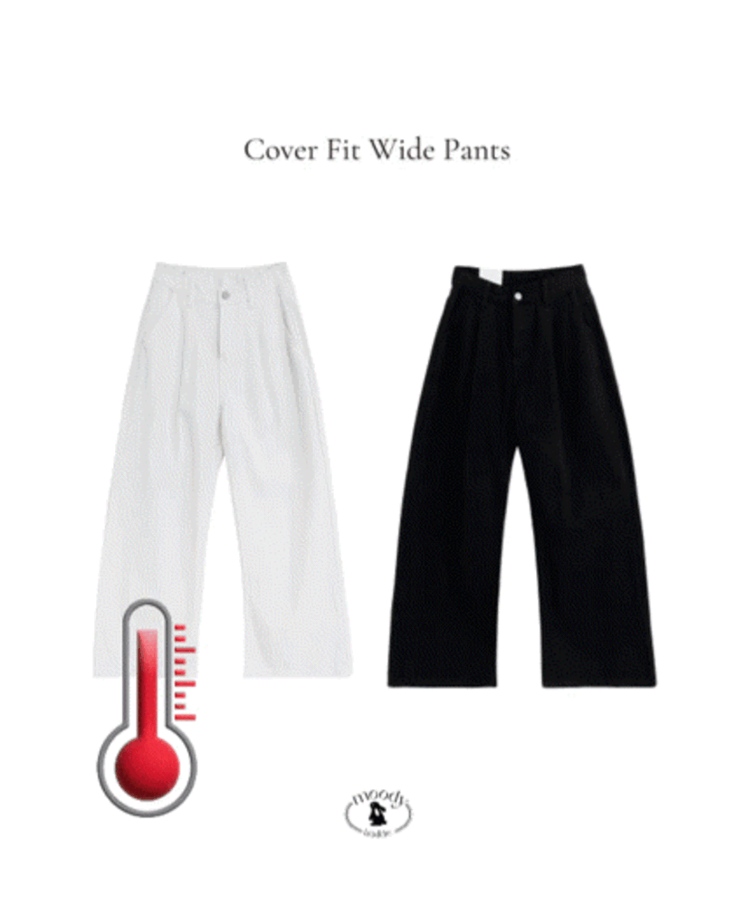 [한파템/~2XL](빠른출발) 커버핏 융기모 와이드 팬츠 (2color)