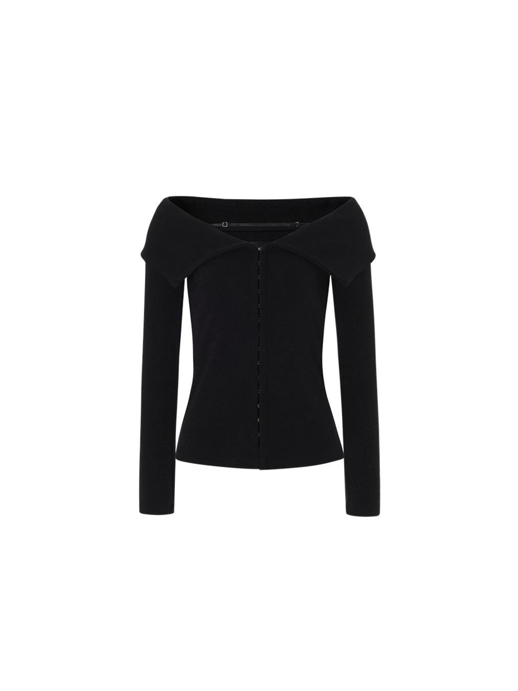 [12/10 예약배송]Sailor hook top (Black)