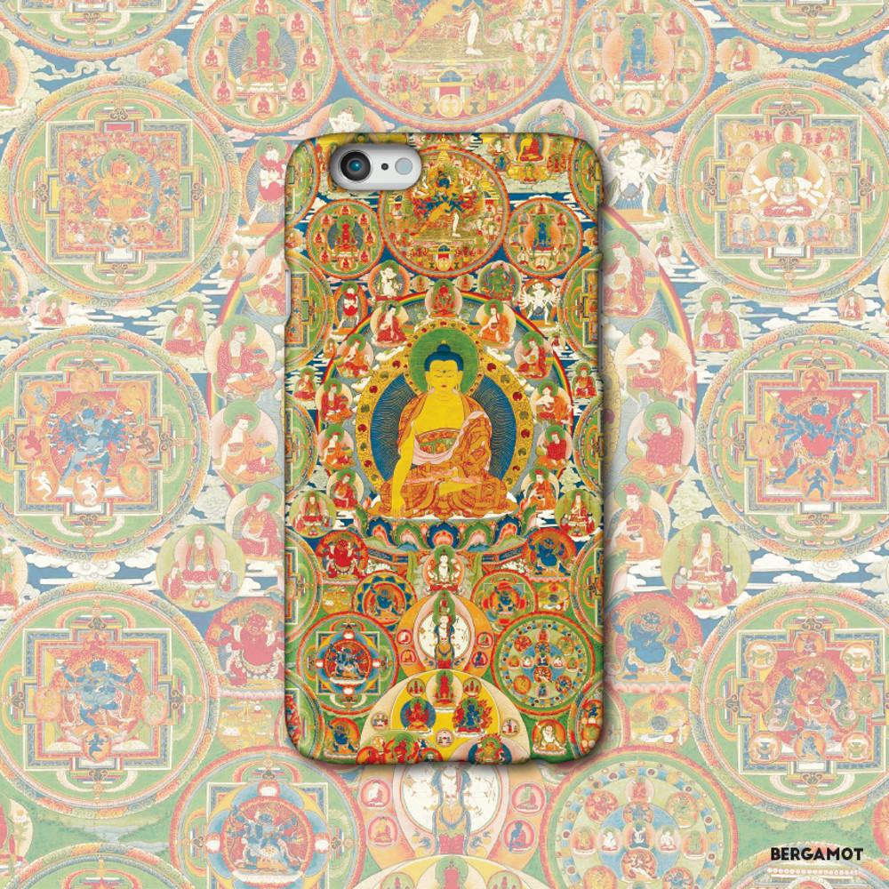명화 케이스 408 만다라 Bhutanese painted complete mandala 탕카 탱화 불교 케이스