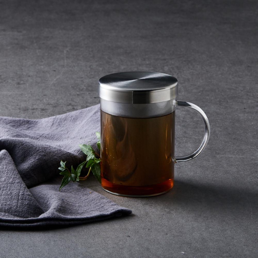 [모던하우스] 글라스룸 내열유리 스테인레스 티머그 GA0821004