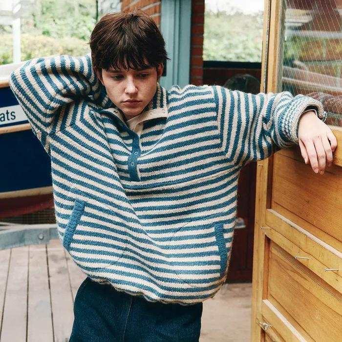 [3차 리오더]Essential High Neck Over NT_(Stripe)