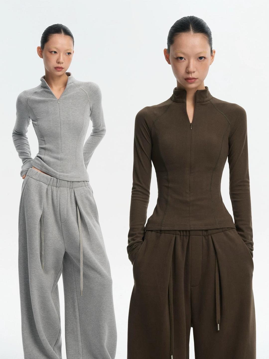 LINY LIBERTY Slim-Fit Fleece Zip-Up