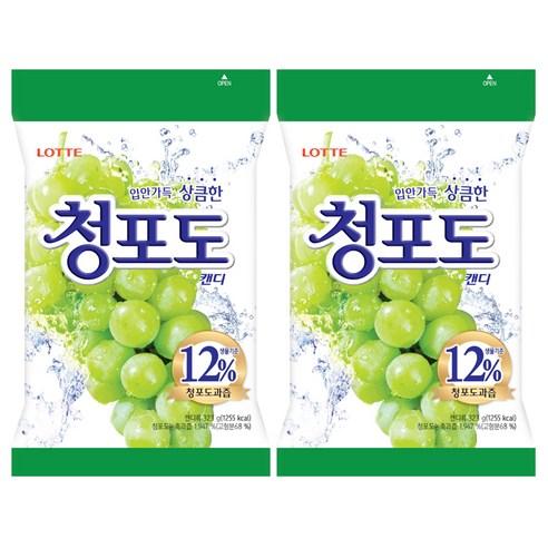롯데제과 청포도캔디, 323g, 2개