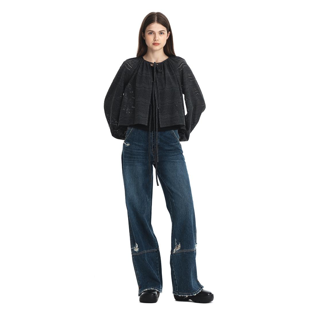 Archive Destroyed Denim Pants  (Light Blue)